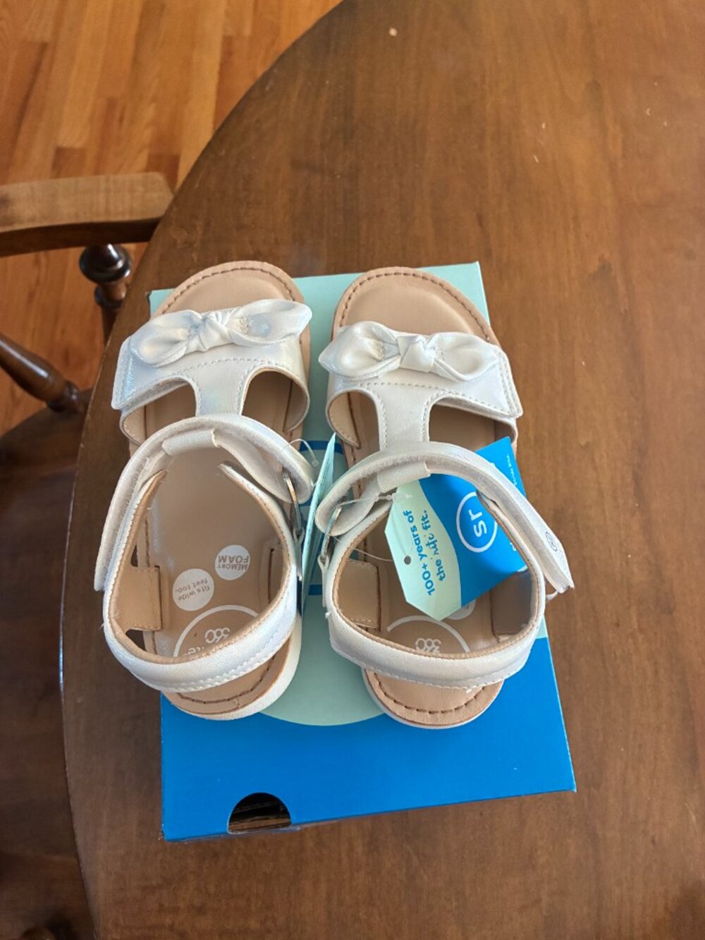 Stride Rite Frida white sandals